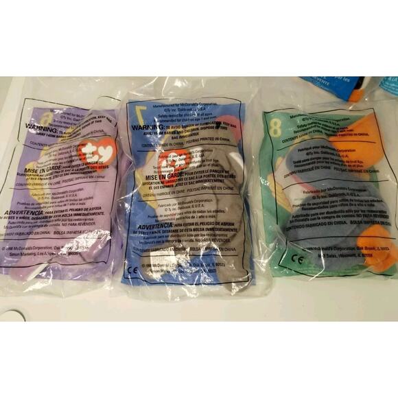 Ty Teenie Beanie Babies 1998 McDonald's- Set of 5 in Original Sealed Bags - Picture 5 of 6